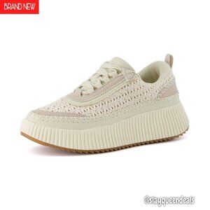 Platform Sneakers with Lace-Up Detail, Comfort Foam, Wide Width Available